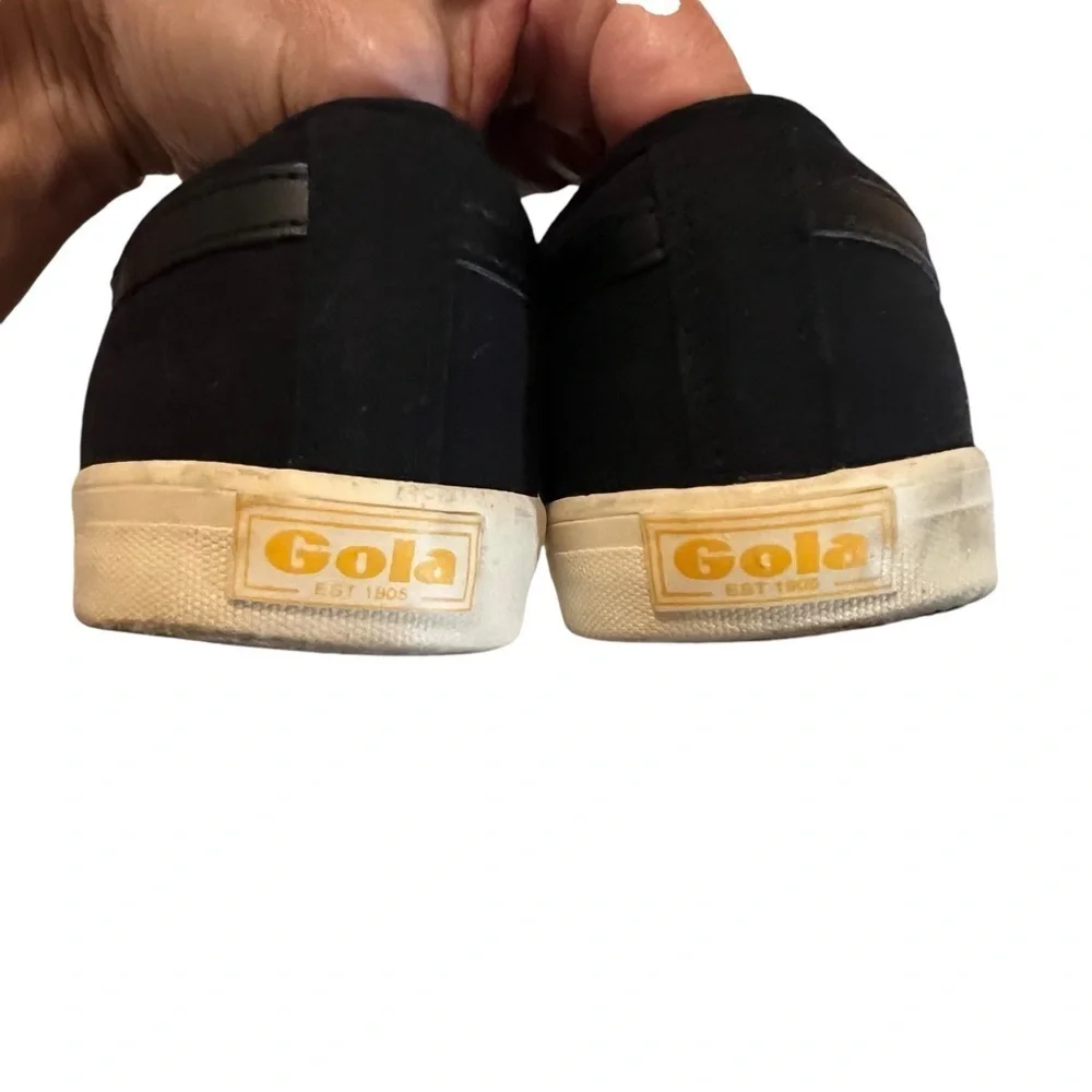 Gola Classics Men's Comet Plimsoll Sneakers Black/Black/Off White Vegan 10